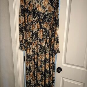 Floral Long Sleeve Maxi Dress